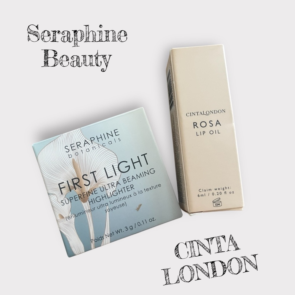 BRAND NEW Seraphine Botanicals Highlighter and Cinta London Lip Oil Set